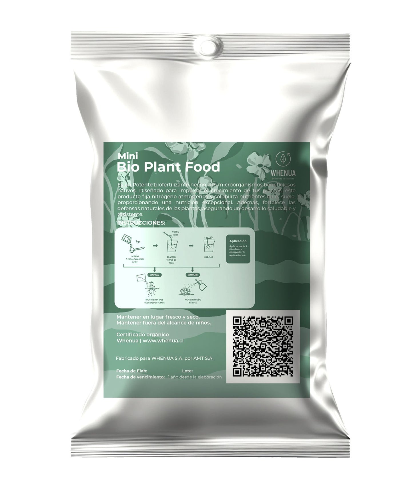 Fertilizante Biológico con Trichodermas y Micorrizas – Bio Plant Food 10 g (Rinde 6 L o 300 m²)