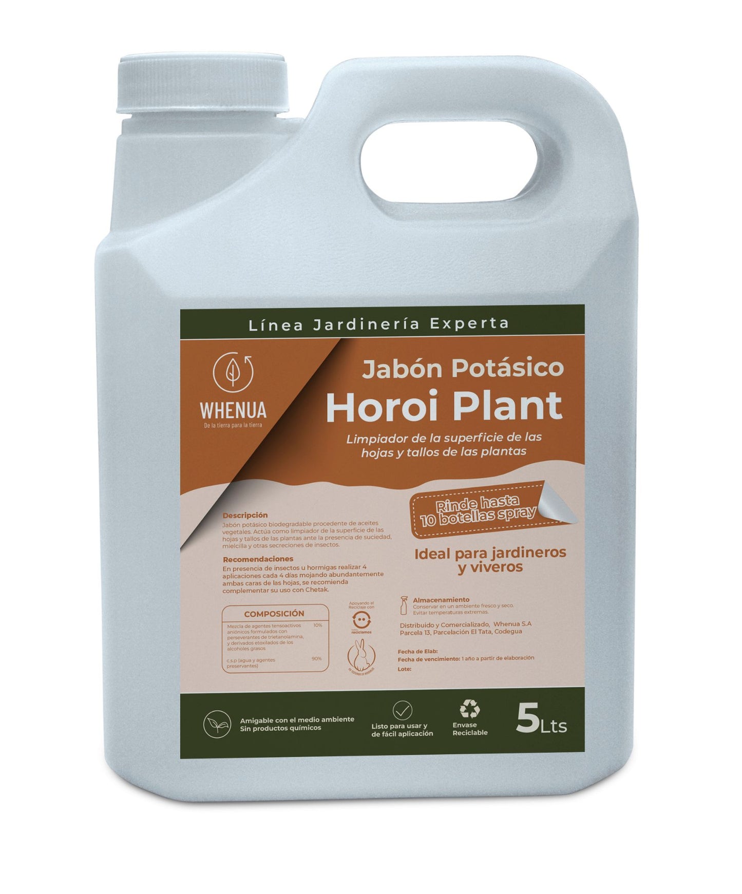 Jabón Potásico 5L – Limpieza Suave y Control Básico para tus Plantas (Formato Profesional)