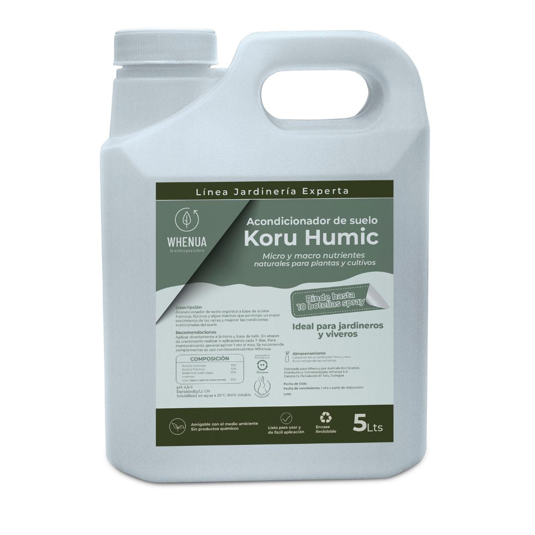Koru Humic 5L – Acondicionador de Suelo (Recupera Suelos Degradados – Formato Profesional)