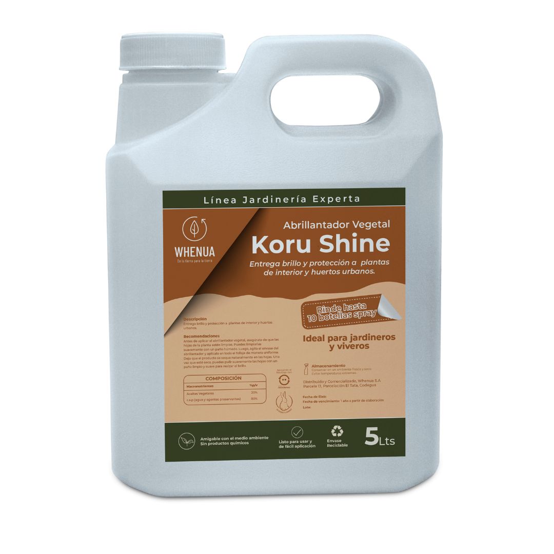 Abrillantador Vegetal 5L – Koru Shine (Rinde hasta 300 plantas)