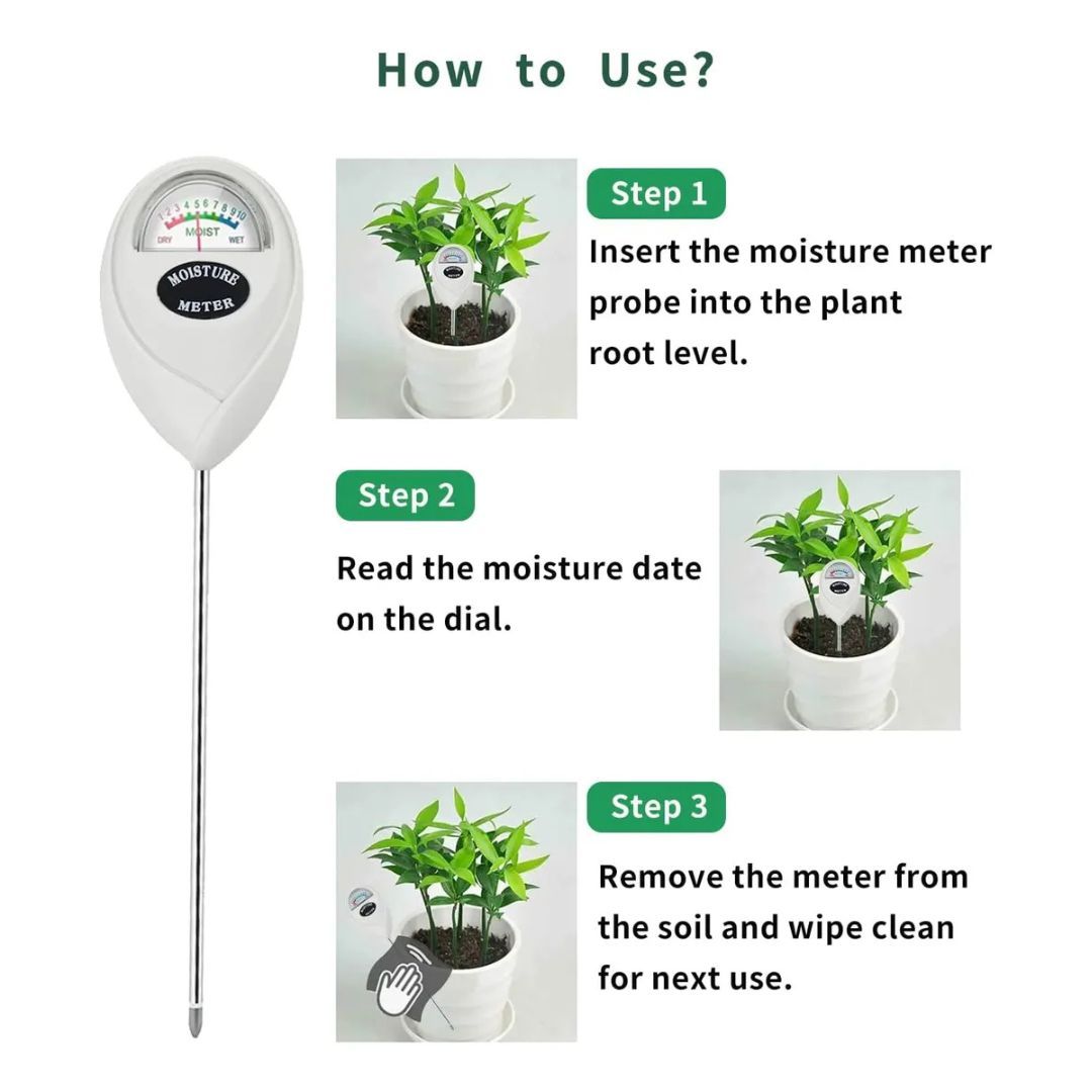 Medidor de Humedad para Plantas – Sin batería