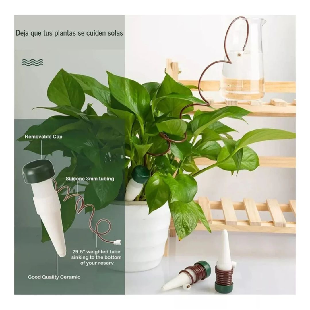 Pack 2 Regadores Automáticos de Riego por Goteo para Plantas de Interior y Maceteros