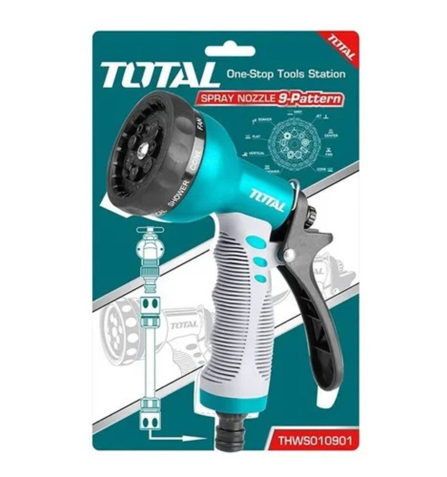 Pistola de Riego para Jardín 9 Posiciones Total