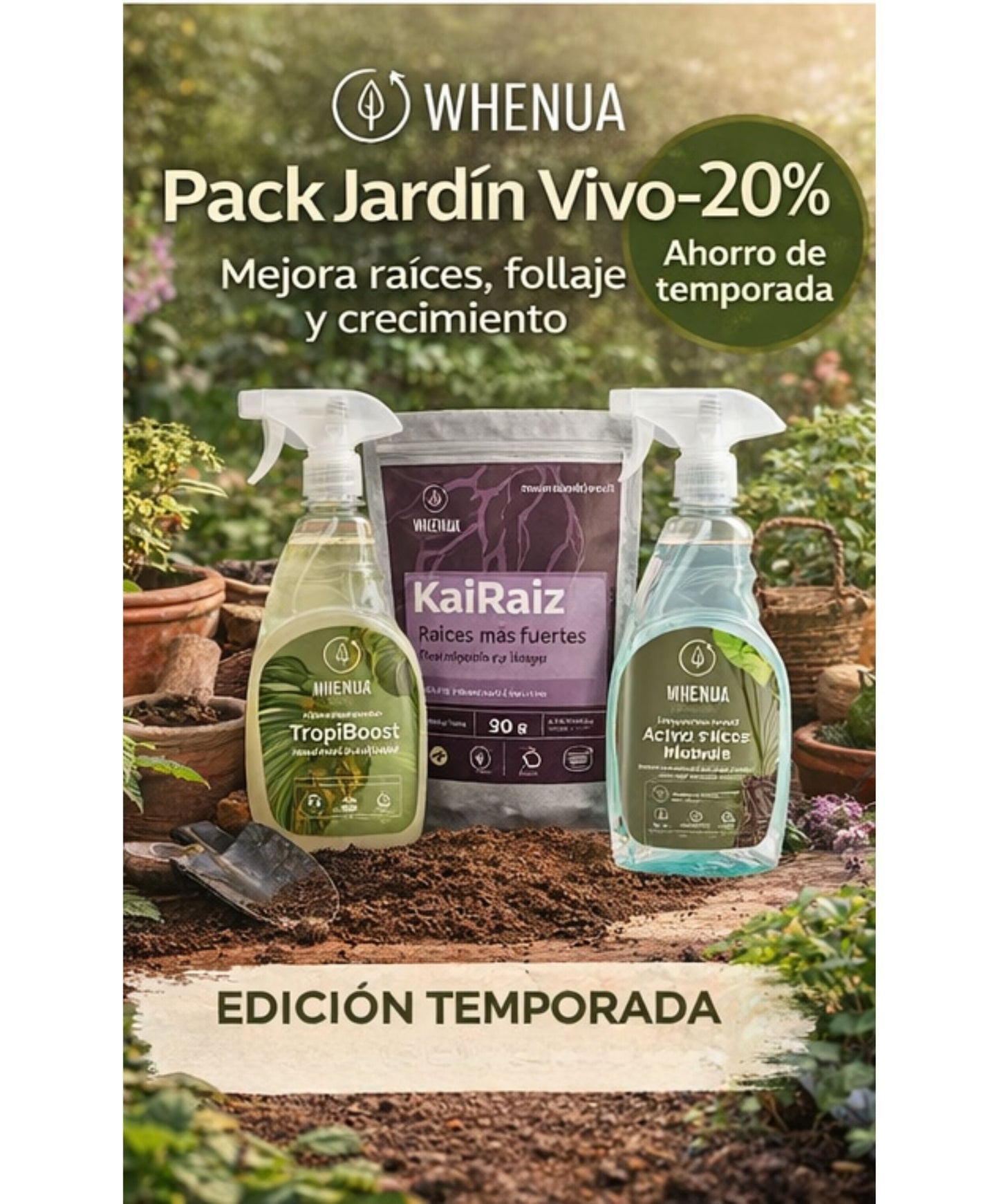 Pack Jardín Vivo – Enraizante, Fertilizante Tropicales y Crecimiento