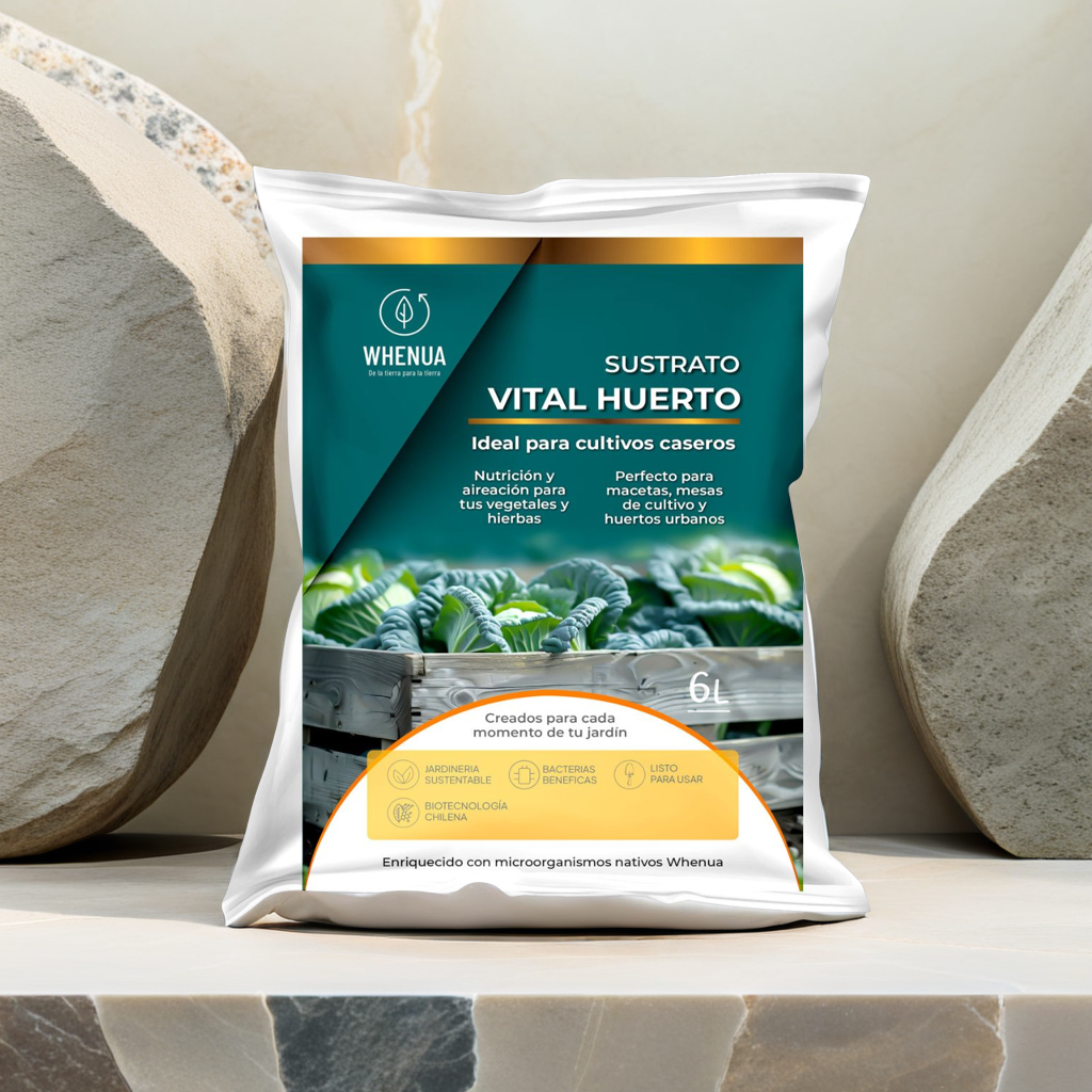 Saco de Sustrato para Huerto Whenua Vital Huerto 6 litros para hortalizas y aromáticas