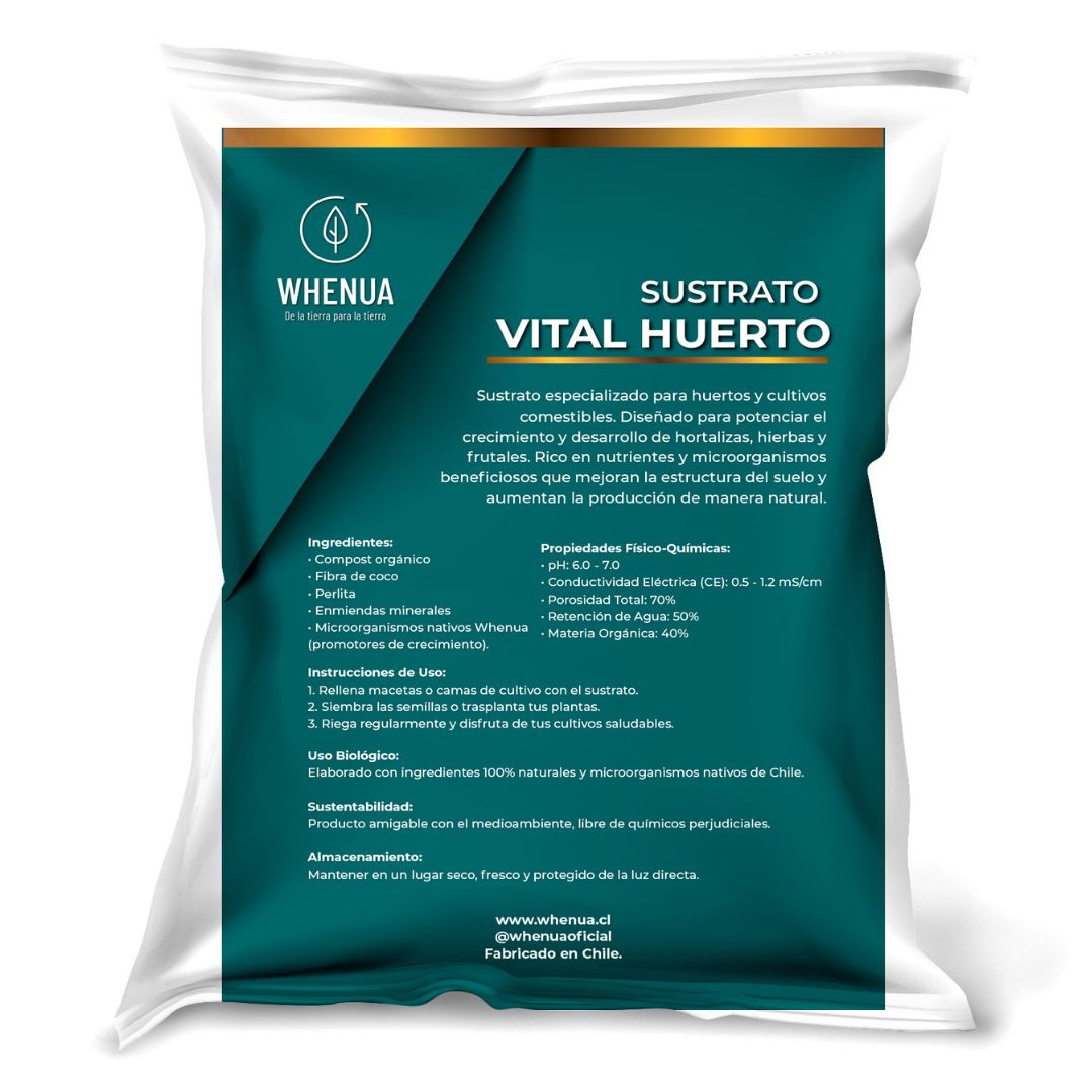 Sustrato Vital Huerto 6L | WHENUA – Fertilizante Completo para Huertos