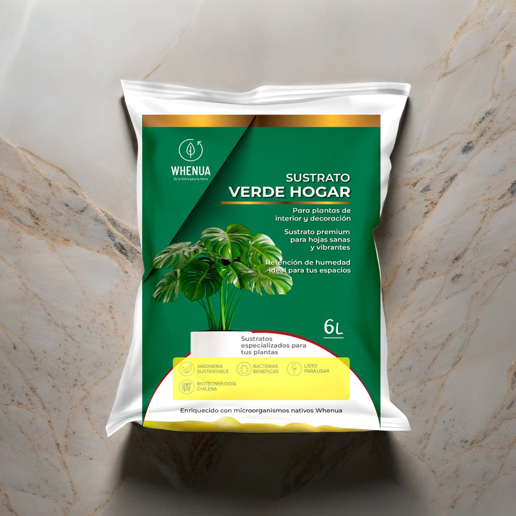 Saco de Sustrato para Plantas de Interior Whenua Verde Hogar 6 litros