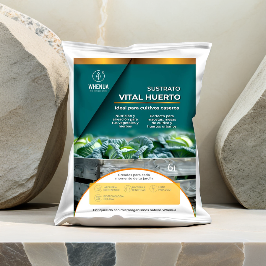 Sustrato para Huerto Whenua Vital Huerto 6 litros para cultivar hortalizas y aromáticas en macetas
