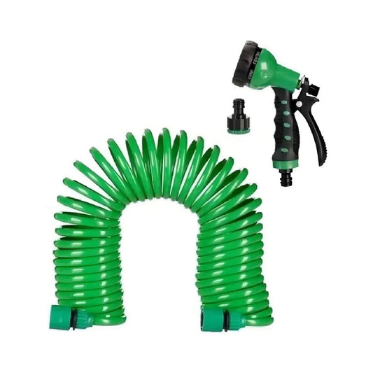 Envase de Manguera Expandible 15m con Pistola de Riego Retráctil Jardín de Whenua, accesorio de riego para jardín