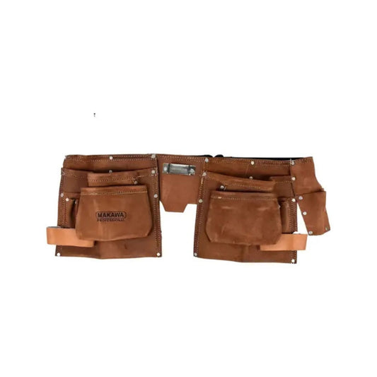 Envase de Coleto Porta Herramientas de Cuero Doble con Clip para Cinturón de Whenua, herramienta de poda para jardín y huerto