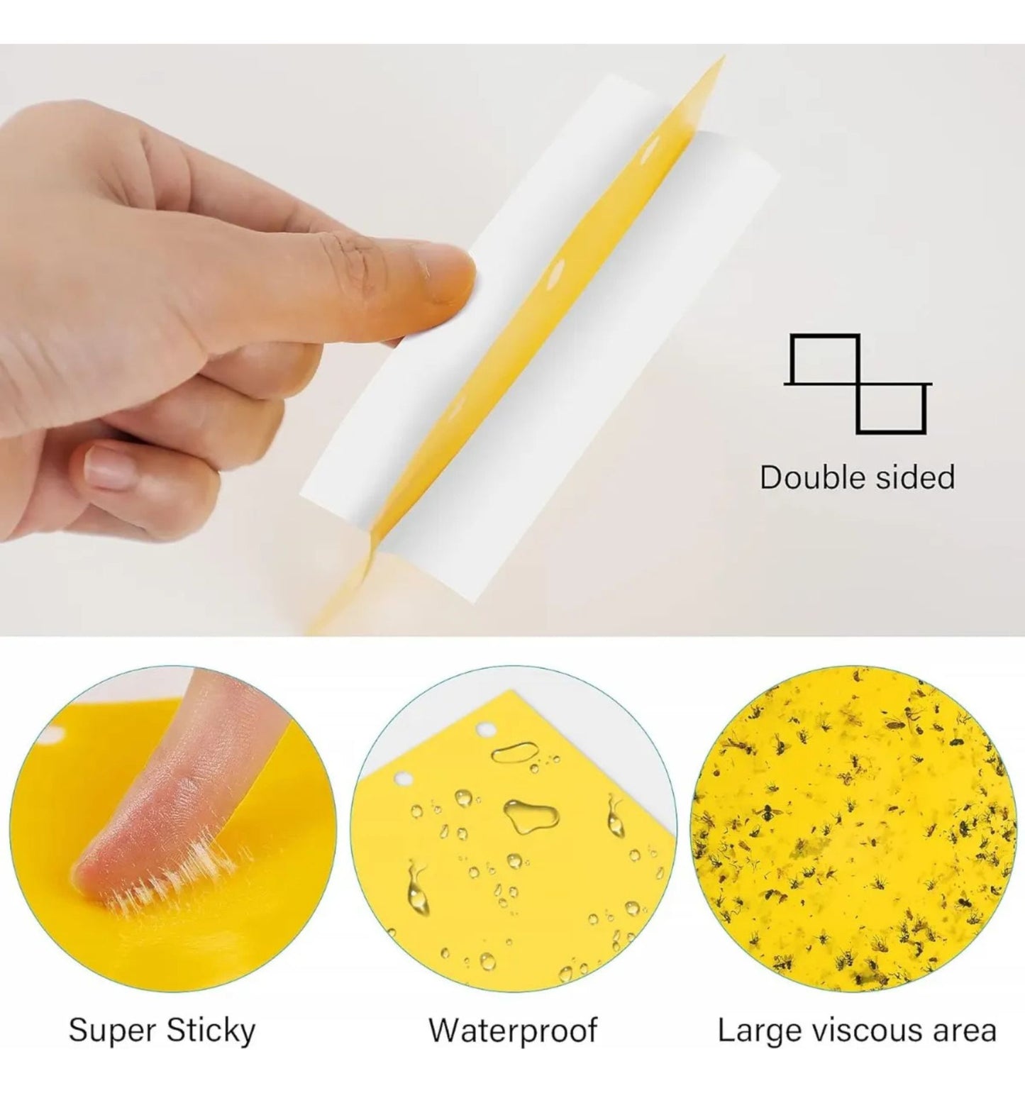 Trampas Adhesivas Amarillas 10u – Mosquitas y Plagas Voladoras