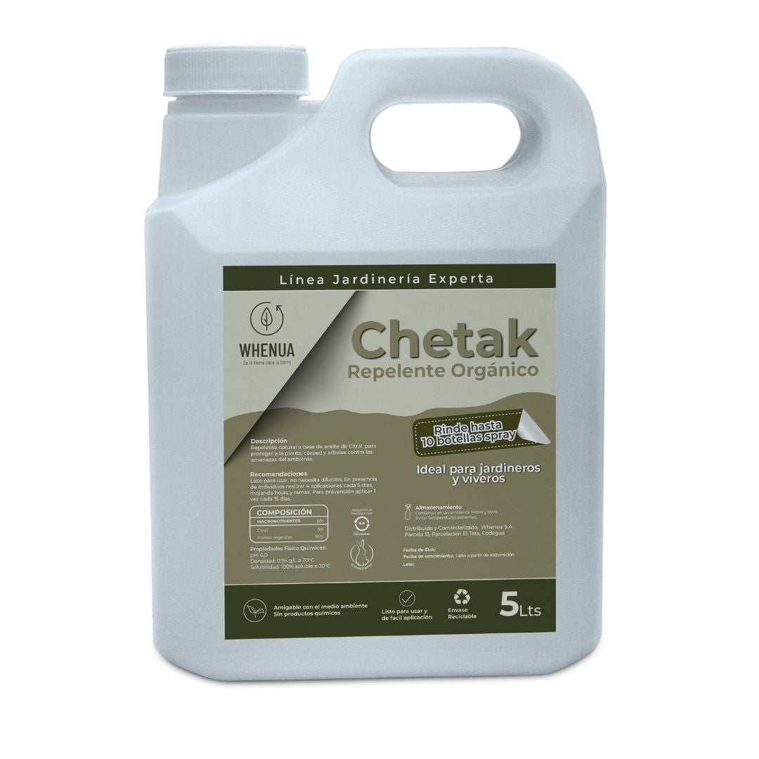 Insecticida Natural Multipropósito 5L  – Chetak (Rinde hasta 300 plantas)