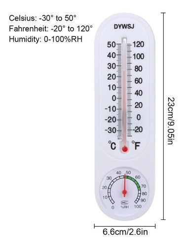 Termómetro Higrómetro Analógico - Medidor de Temperatura y Humedad