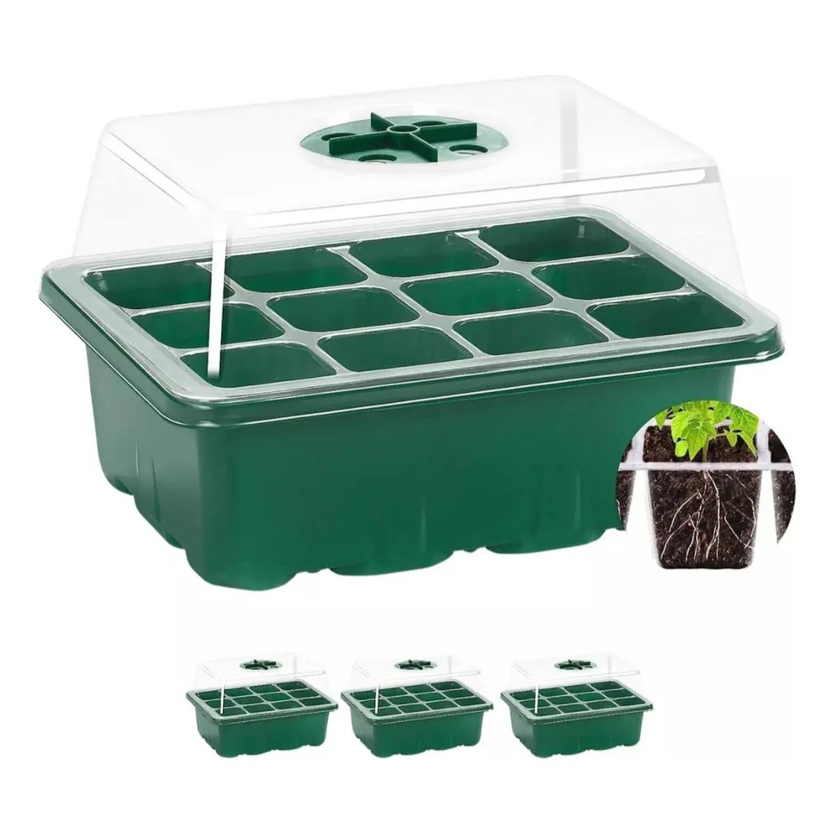 Pack De 3 Germinadores Para Semilleros Domésticos De Inverna