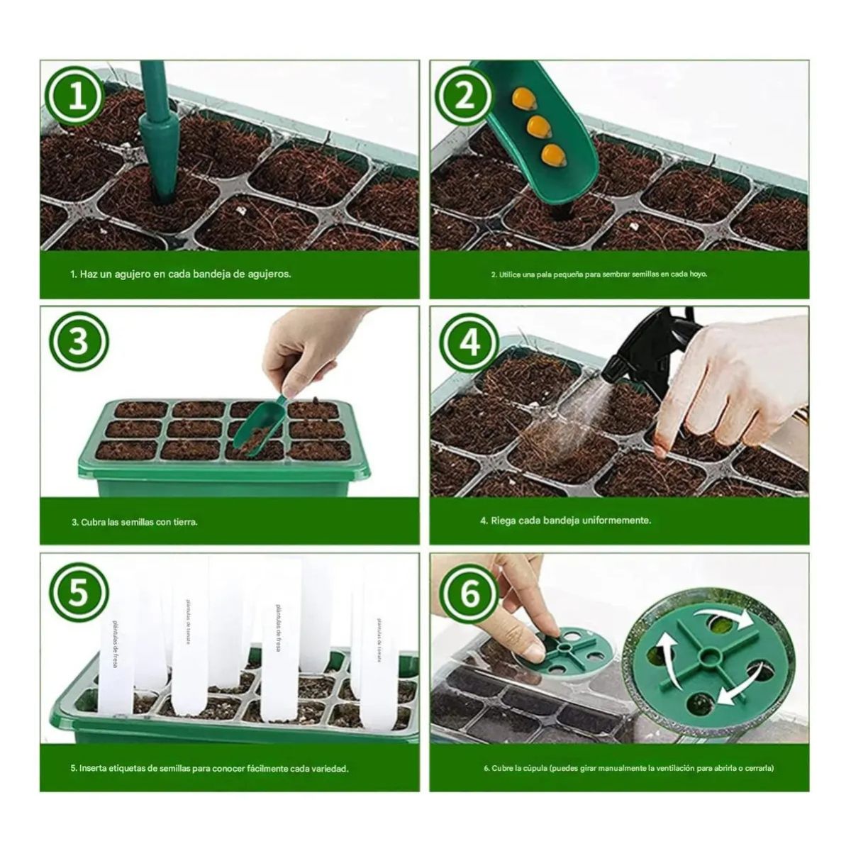 Pack De 3 Germinadores Para Semilleros Domésticos De Inverna