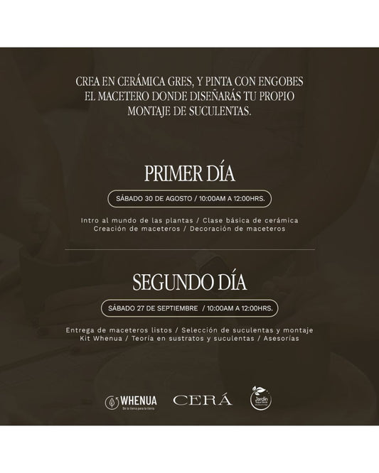 Taller Cerámica & Suculentas – Creación de Maceteros Personalizados