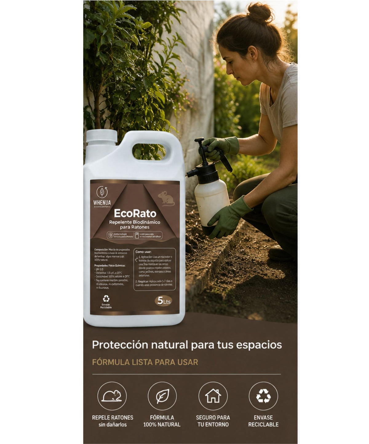 EcoRato de Whenua, repelente biodinámico para ratones, seguro para el entorno y las mascotas
