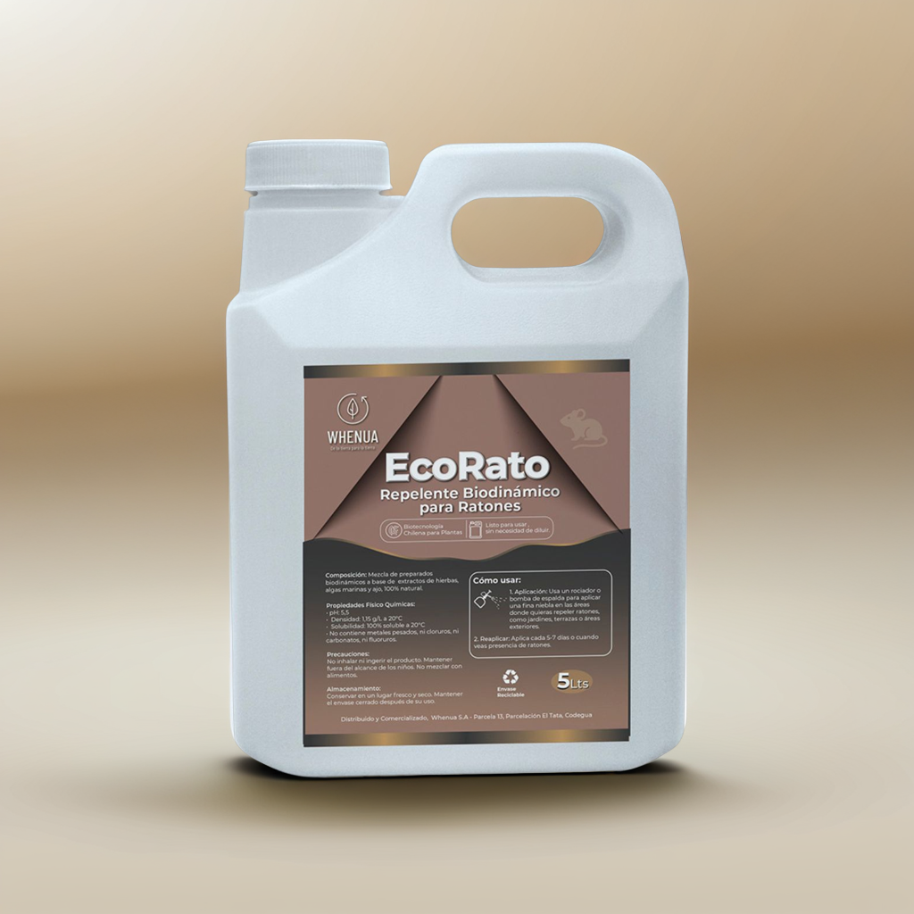 Envase de EcoRato Repelente Natural para Ratones 5L concentrado de Whenua, repelente natural para ratones, seguro para el entorno
