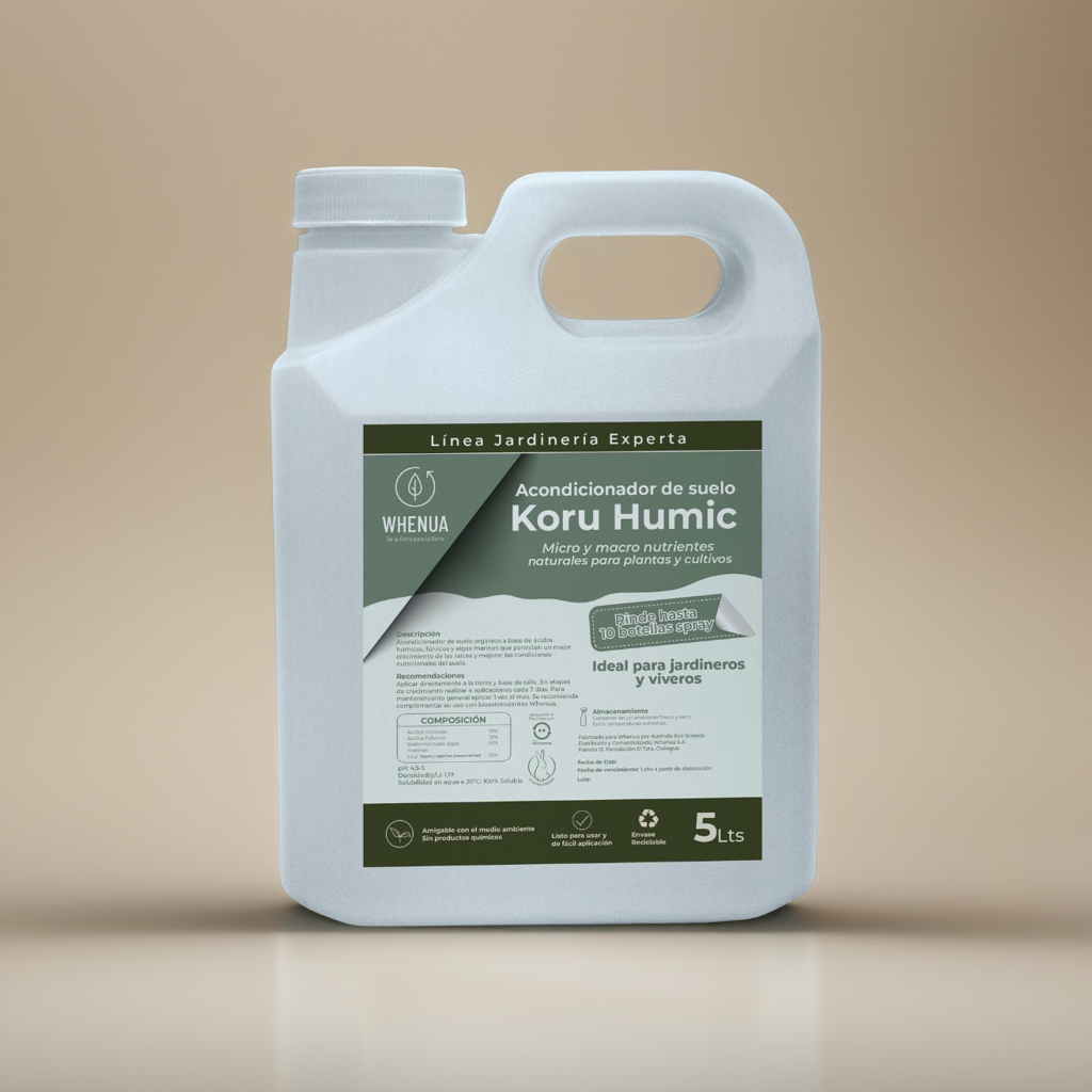 Koru Humic — Acondicionador Orgánico de Suelo 5 L · Listo para usar