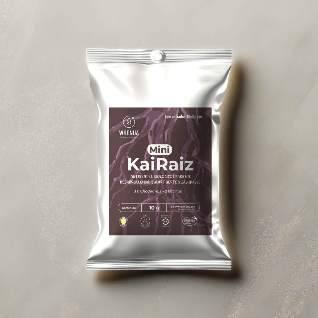 Enraizante Biológico con Trichoderma y Bacillus – Kai Raíz 10 g (Rinde 6,5 L o 300 m²)