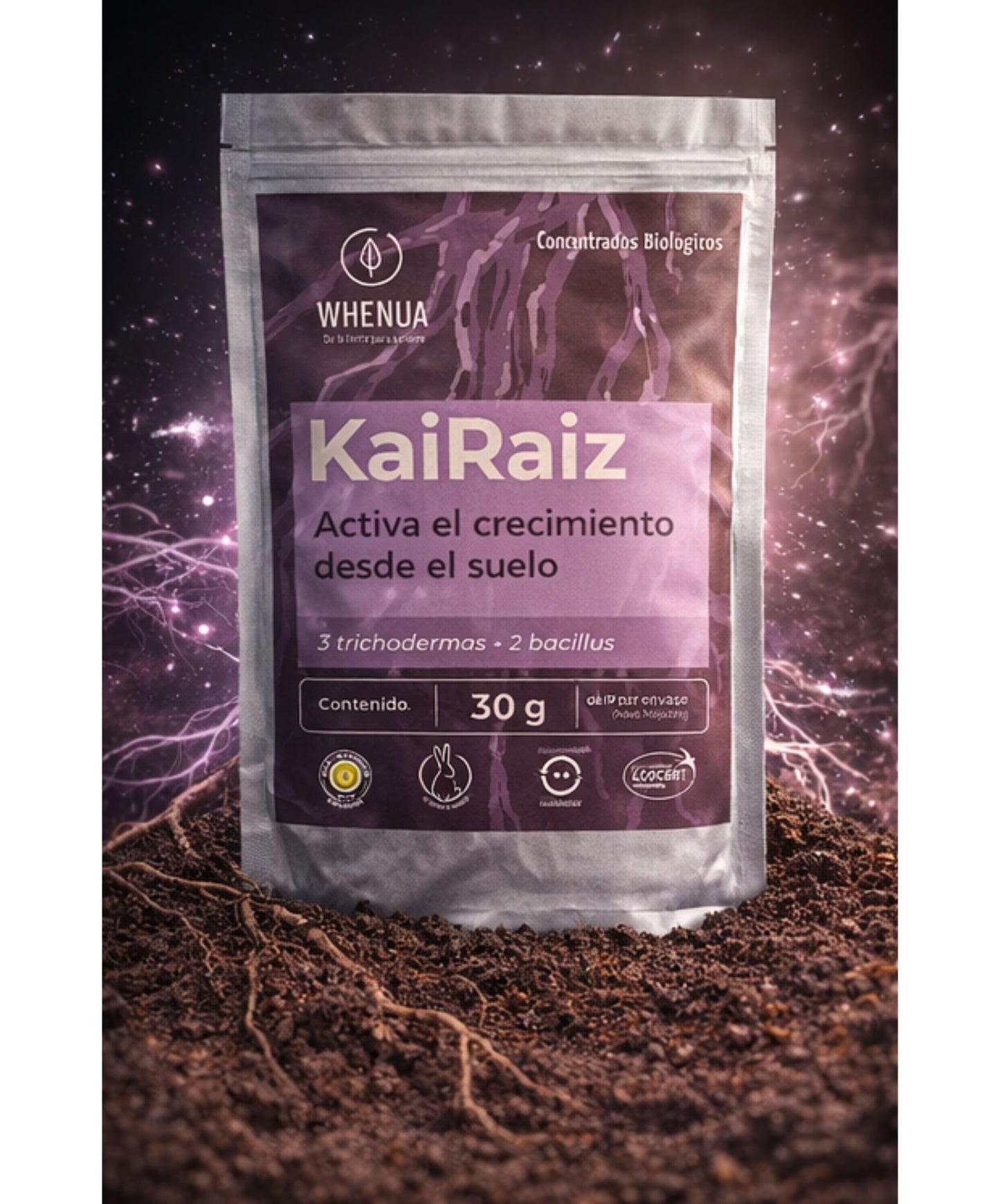Kai Raíz – Enraizante Biológico 30g (Trichoderma + Bacillus)