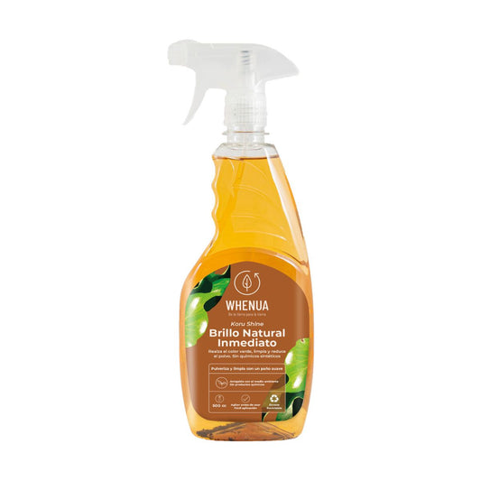 Envase de Koru Shine de Whenua, abrillantador natural para hojas de interior