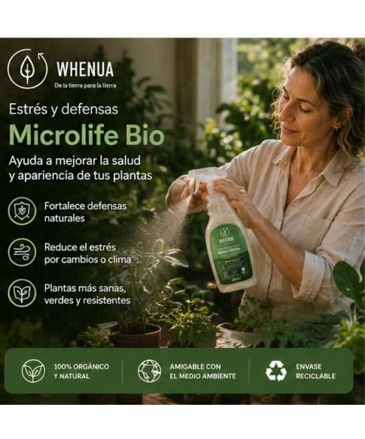 Microlife Bio de Whenua, recuperador que fortalece las defensas naturales y reduce el estrés de la planta