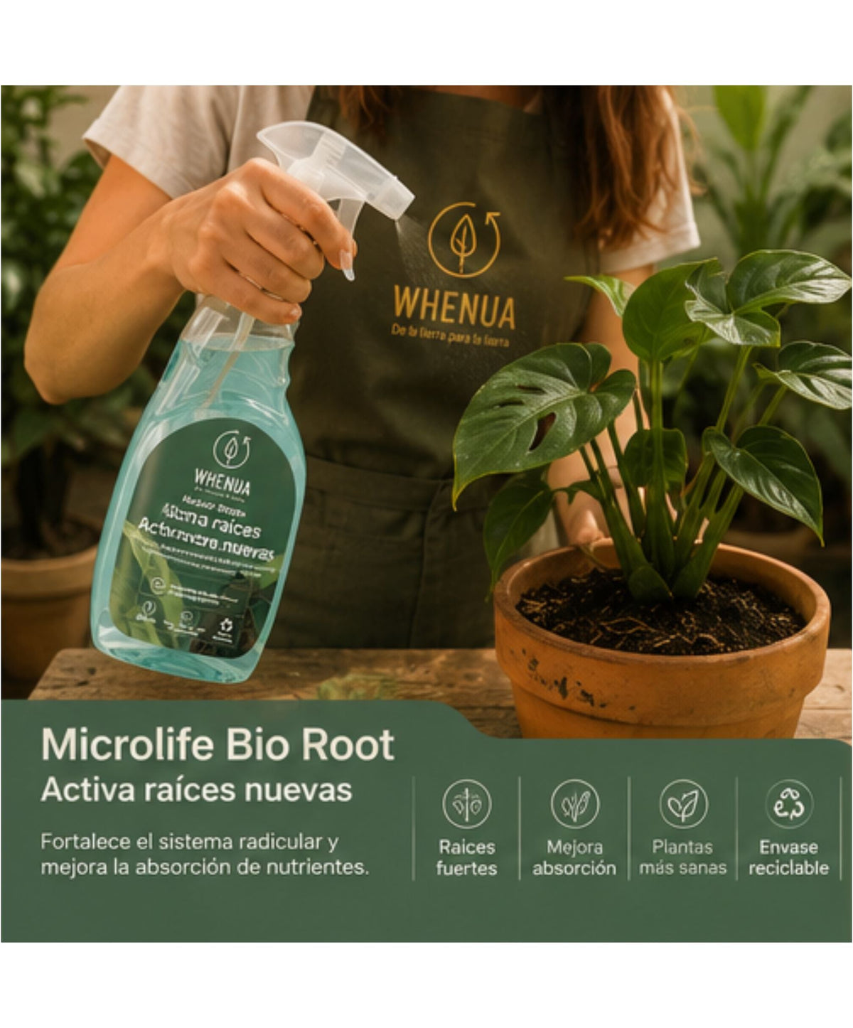 Microlife Bio Root de Whenua, enraizante natural para acelerar el arraigue en trasplantes