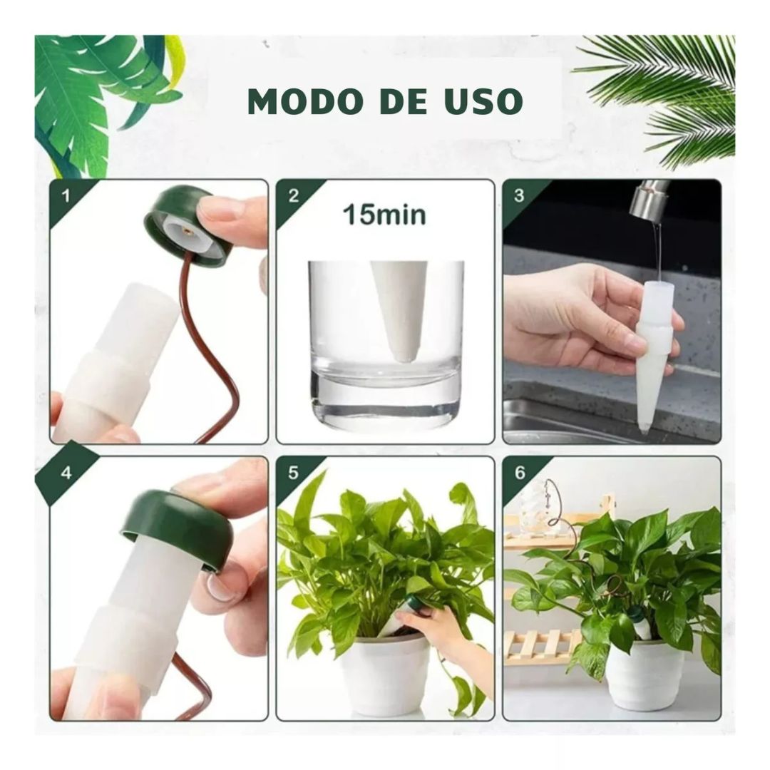 Pack 2 Regadores Automáticos de Riego por Goteo para Plantas de Interior y Maceteros