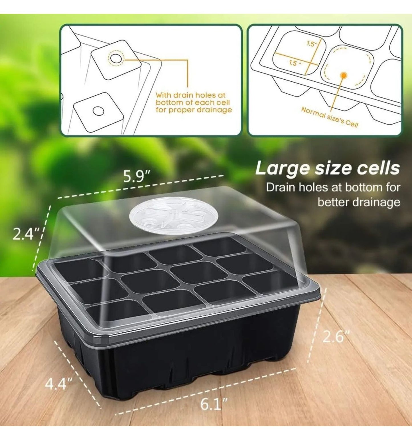 Pack 5 Germinadores de Semillas – Mini Invernadero con Semillero
