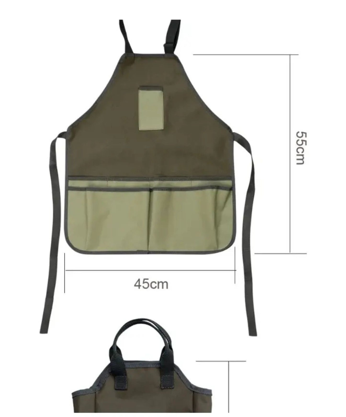 Delantal de Jardinería Impermeable con 7 Bolsillos | Pechera Oxford Multifuncional