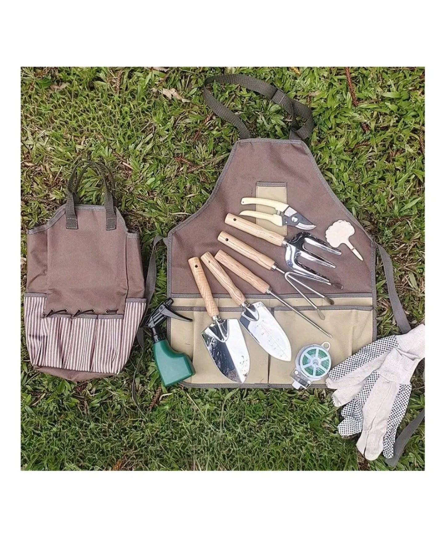 Delantal de Jardinería Impermeable con 7 Bolsillos | Pechera Oxford Multifuncional