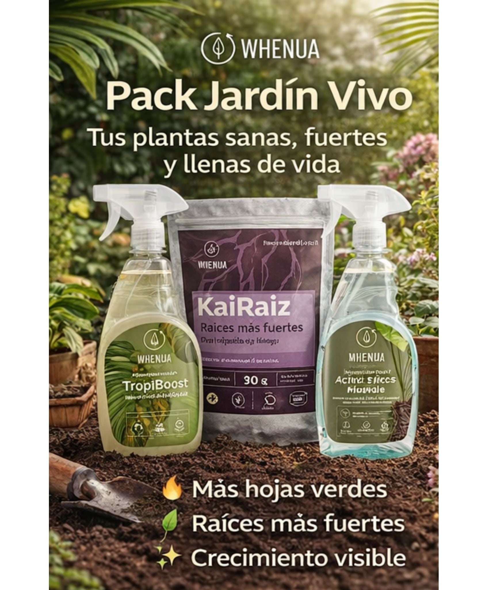 Pack Jardín Vivo – Enraizante, Fertilizante Tropicales y Crecimiento