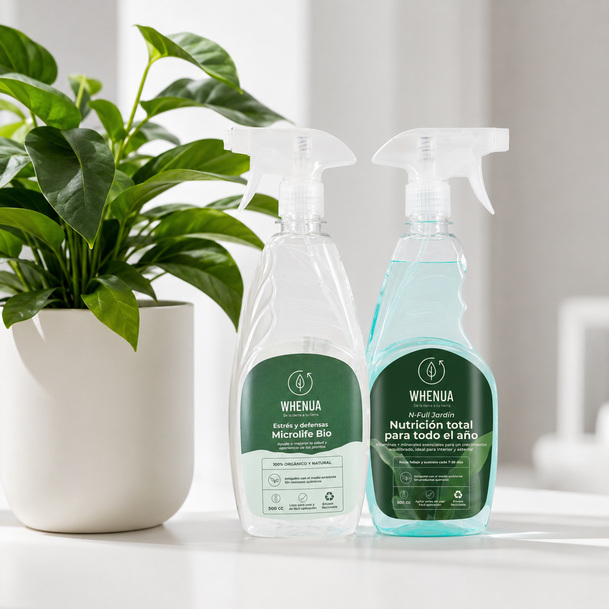 Pack Dúo Esencial Whenua: Microlife Bio y N-Full Jardín en formato spray de 500 cc