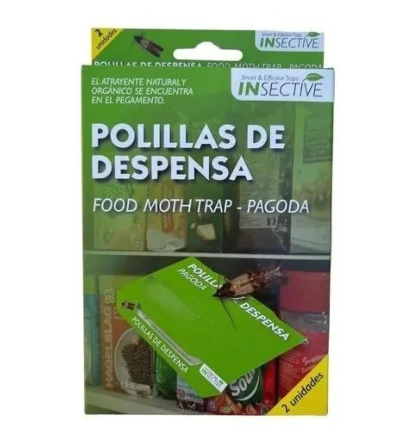 Trampa Adhesiva para Polillas de Despensa – Pack 2 Unidades