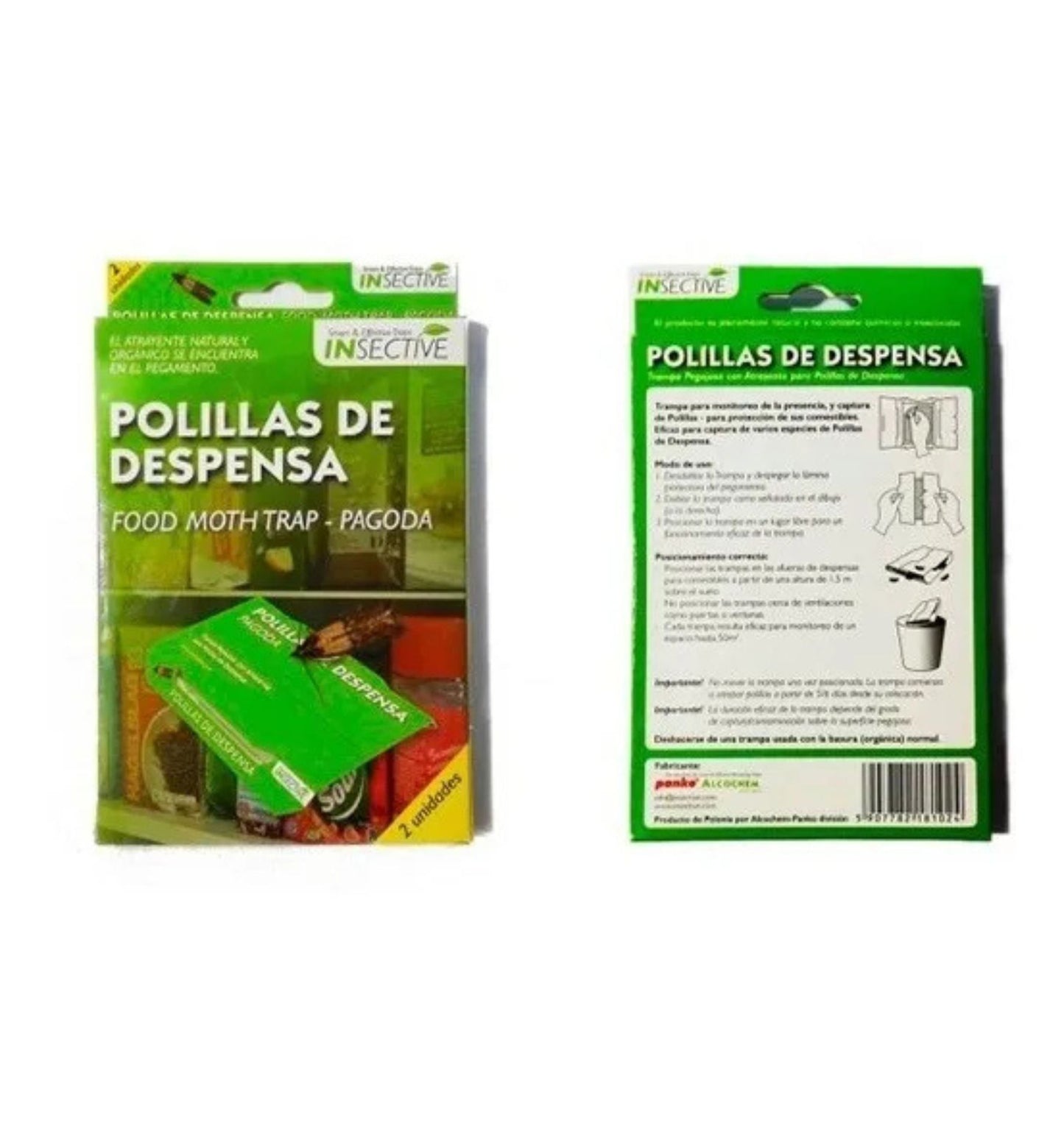Trampa Adhesiva para Polillas de Despensa – Pack 2 Unidades