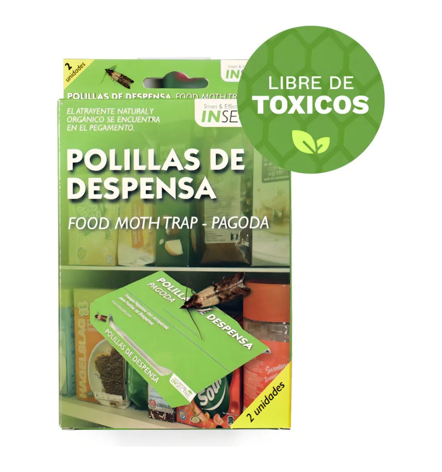 Trampa Adhesiva para Polillas de Despensa – Pack 2 Unidades