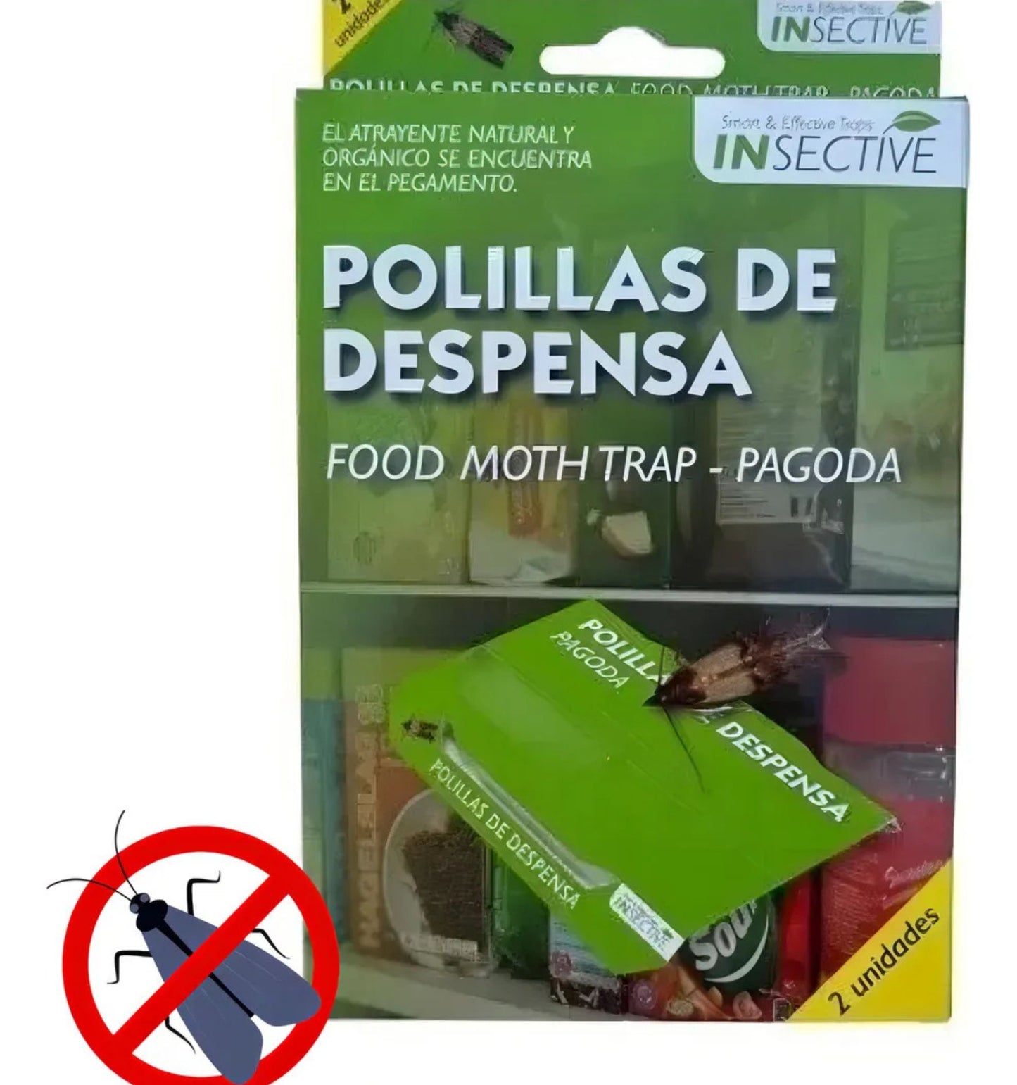 Trampa Adhesiva para Polillas de Despensa – Pack 2 Unidades