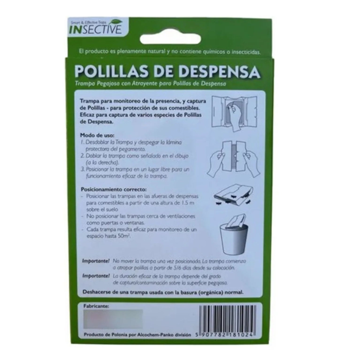 Trampa Adhesiva para Polillas de Despensa – Pack 2 Unidades
