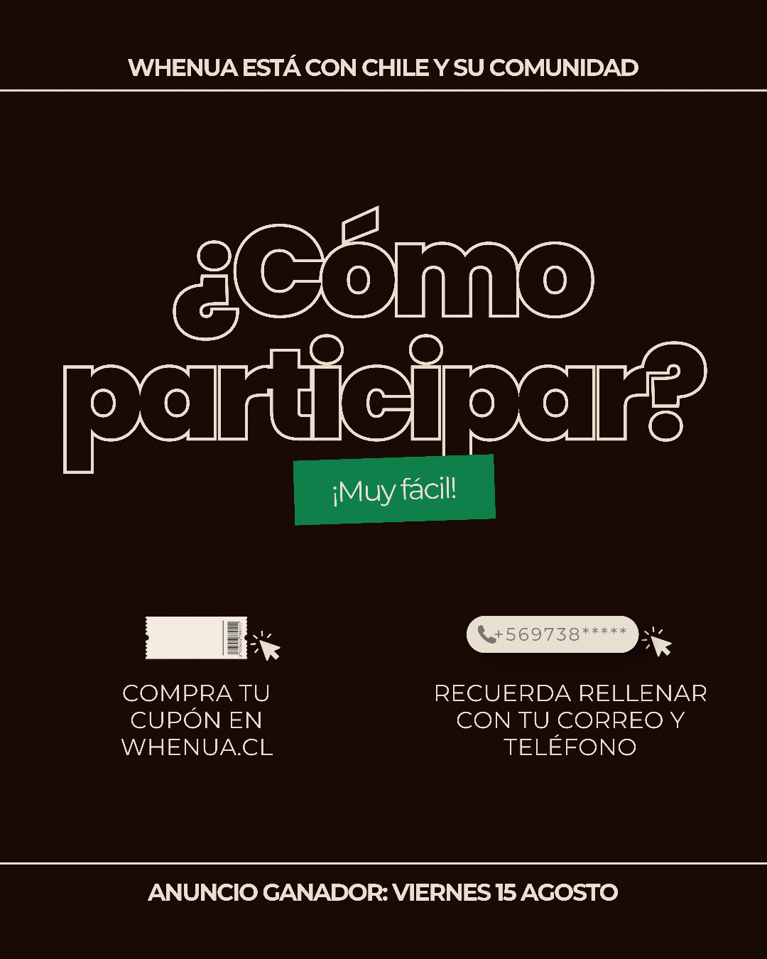 Ticket Solidario Rifa por Chile | Pack Biológicos Whenua