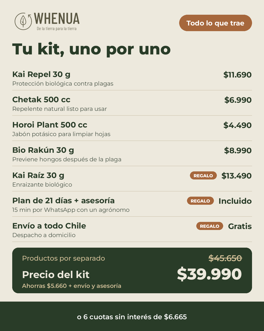Qué trae el Kit Adiós Plagas, producto por producto: $45.650 por separado, $39.990 en el kit