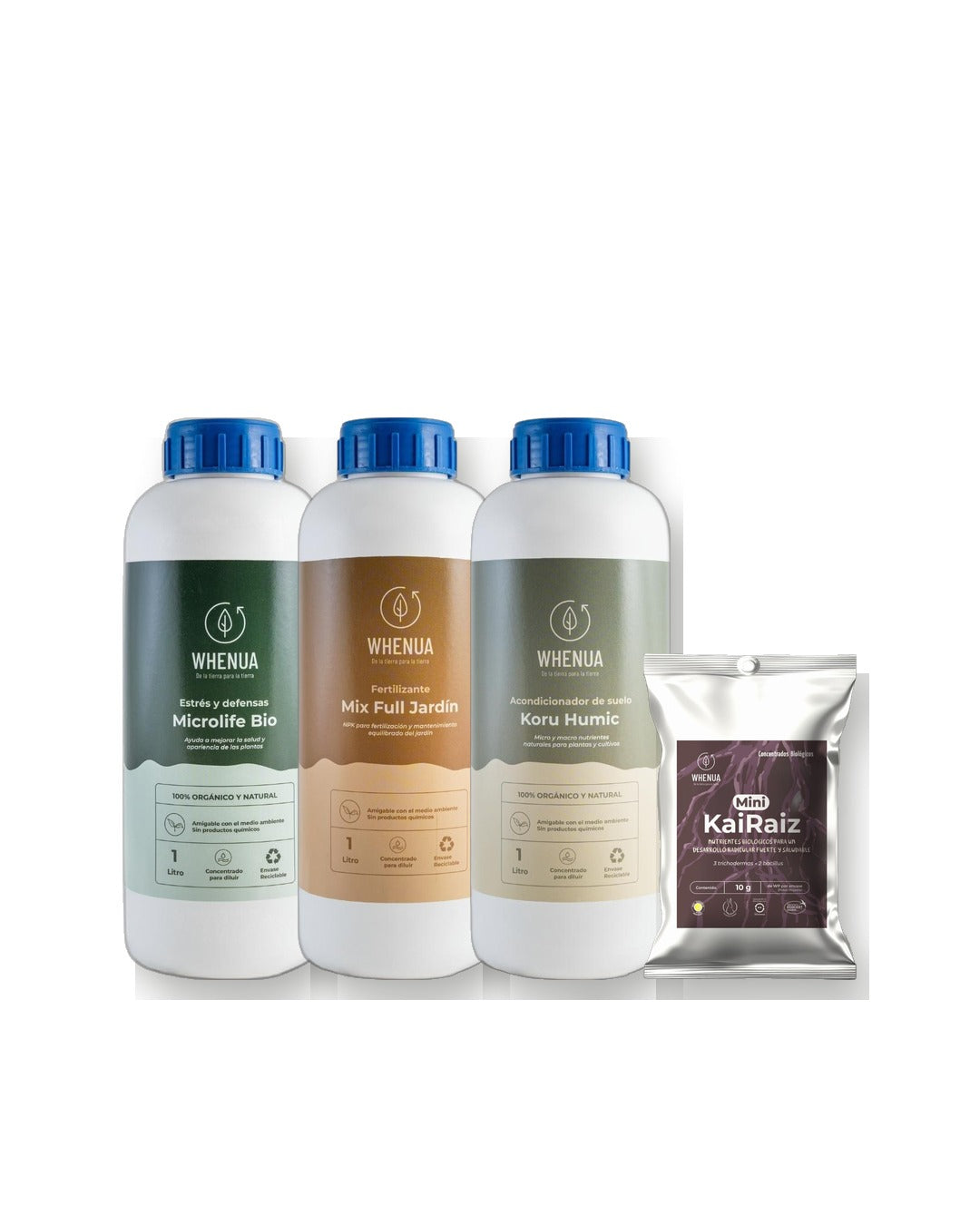 Kit Jardín: Microlife Bio, Mix Full Jardín, Koru Humic y Kai Raíz 10 g